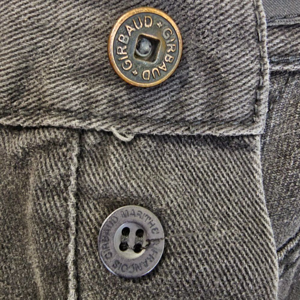 Vintage 90s Marithe Francois Girbaud Faded Baggy Wide Leg Jeans Black Size 42X30 - Picture 7 of 8